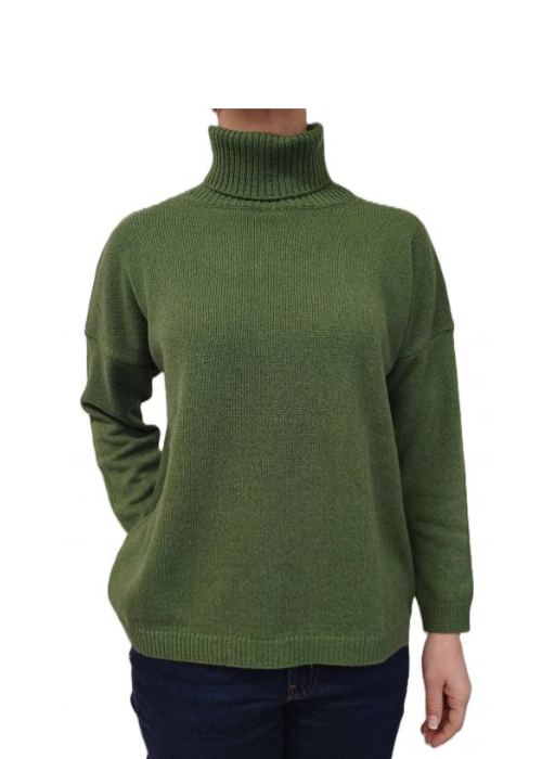 Women's Oversized High Neck Cashmere Sweater Regenerated-3