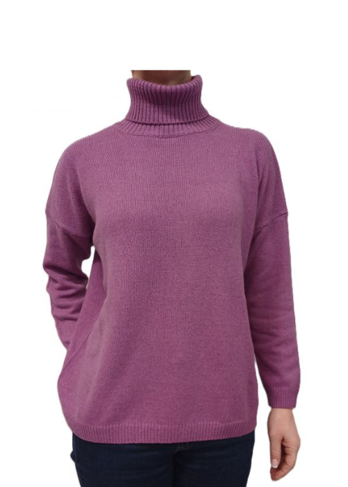 Women's Oversized High Neck Cashmere Sweater Regenerated-4