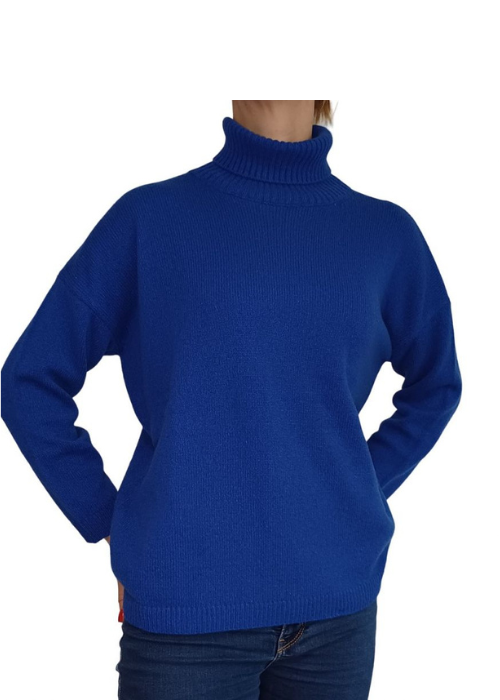 Women's Oversized High Neck Cashmere Sweater Regenerated-8
