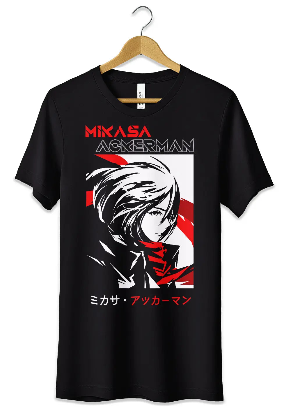 T-Shirt Maglietta Attack on Titan Mikasa Anime Fans-0