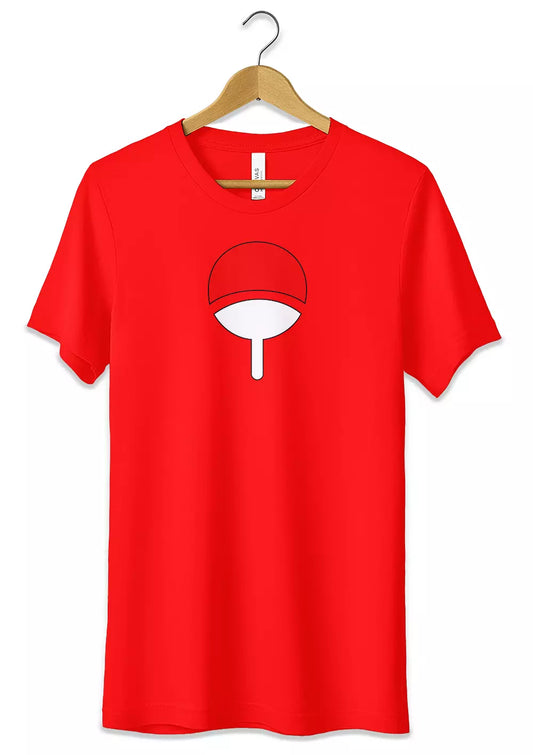 T-Shirt Clan Uchiha Naruto 100% Cotone Uomo Donna-1